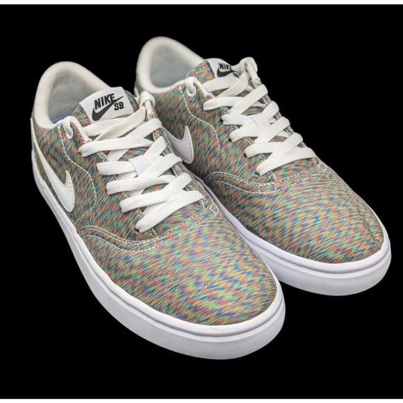 Nike SB Mens 6.5 Check Solar Rainbow Skateboard Low Top Sneakers 867301-910 - Picture 1 of 8